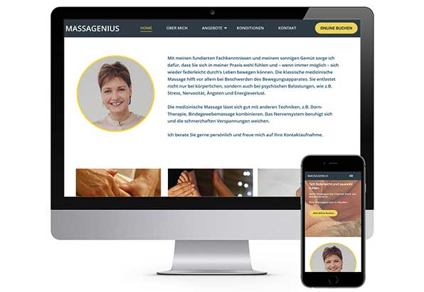 Webpräsenz Massagenius