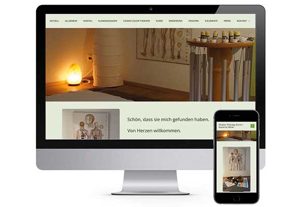 Webpräsenz Shiatsu Therapie Zürich