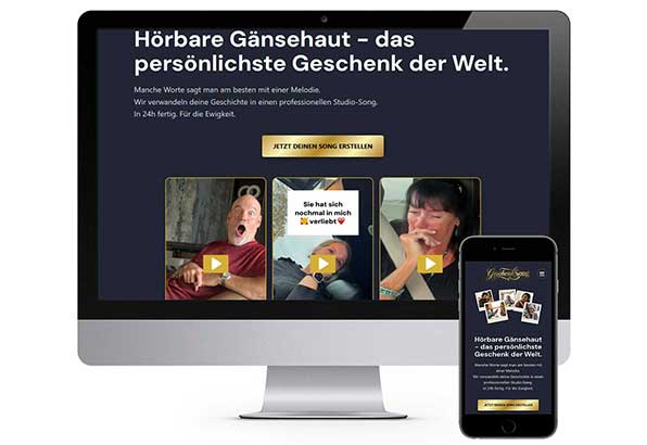 Webpräsenz GeschenkSong